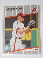 1989 FLEER UPDATE DENNIS COOK ROOKIE CARD #U-104. rookie card picture