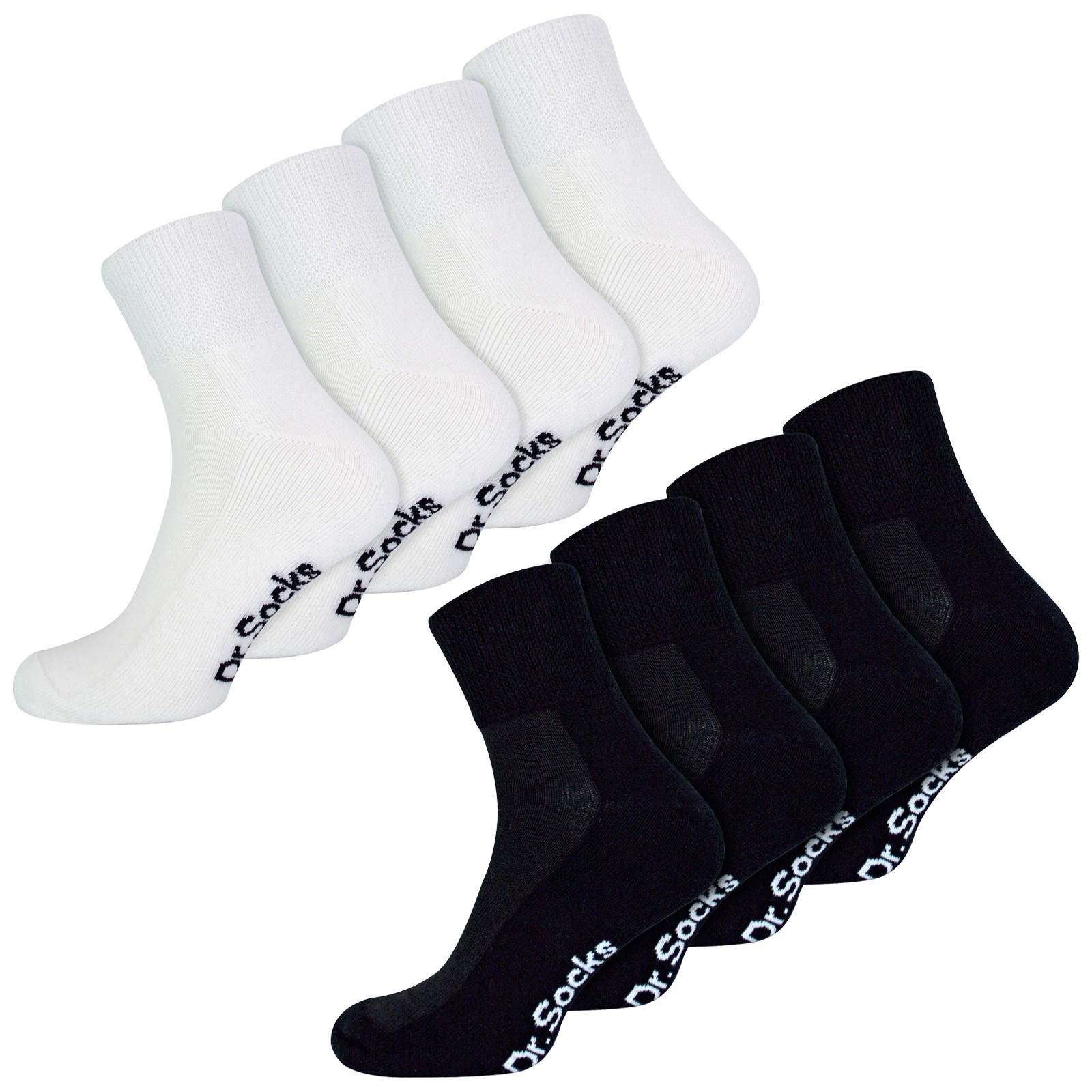 Mens Bamboo Extra Wide Ankle Diabetic Socks by Dr.Socks , 4 PK Non Elastic Socks