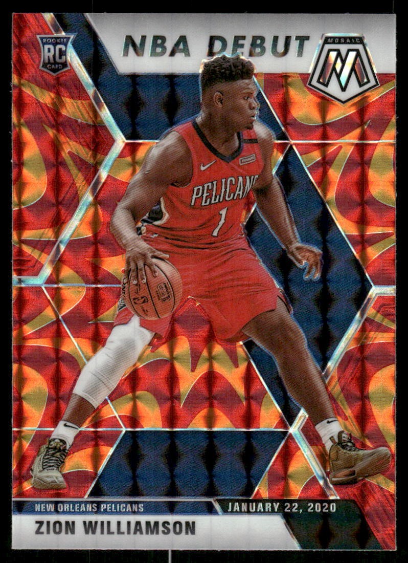 2019-20 Panini Mosaic #269 Zion Williamson Reactive Orange