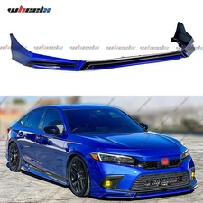 For 2022-24 Honda Civic Yofer Style V3 Aegean Blue Front Bumper Lip Splitter Kit