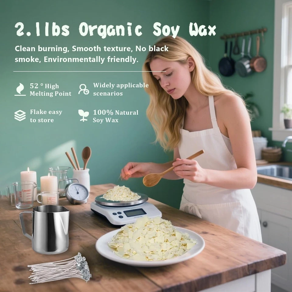 Complete Candle Making Kit with Wax Melter, DIY Candle Craft Tools for Adults, C - Image 3 of 4