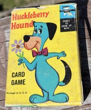 Vintage 1961 Huckleberry Hound Card Game Edu Cards Hanna Barbera Dogs Games