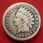 1864 Copper Nickel C/N Indian Head Cent Penny ~ G/VG VERY GOOD US Type Coin 1203