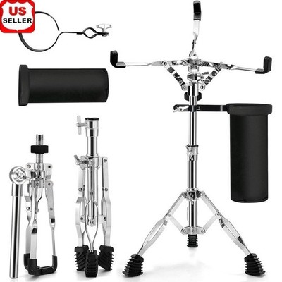 Adjustable Snare Drum Stand W/ Stick Holder Portable Double-Braced Tripod New