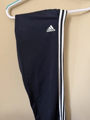 Men's Adidas Essentials Warm-Up Open Hem 3-Stripe Pants Ink Blue H48429 Size L
