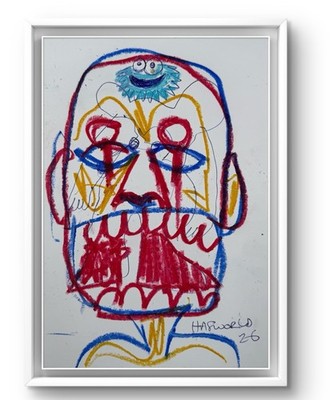 HASWORLD ORIGINAL FIGURATIV Roh ABSTRAKT Kunst EXPRESSIONISMUS IMPRESSIONISMUS Rot