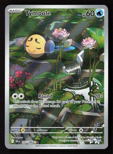 Tympole 103/086 Holo Illustration Rare Black Bolt Pokemon Near Mint