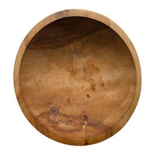 Vintage Hand Turned Wooden Bowl 10" Primitive Colonial Cottage Farm Grandma