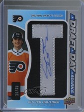 2024-25 Upper Deck SP Game Used Draft Day Marks /35 Cutter Gauthier Auto zp8