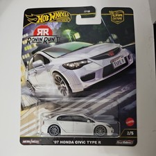 Hot Wheels Premium 2025 Ronin Run II 2/5 White '07 Honda Civic Type R