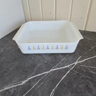 Fire King Atomic Candle Glow 8" Square Baking Casserole Dish Vintage #435