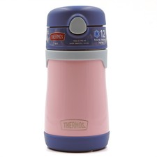 Thermos 10 oz. Kid's Vacuum Insulated Stainless Steel Straw Water Bottle - Pink