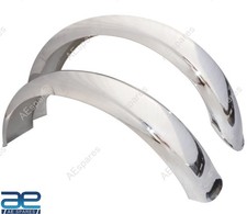 BSA D1 D3 125CC BANTAM FRONT & REAR MUDGUARD FENDER SET RAW STEEL REPLICA