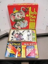 SAALFIELD 1950s (11) coloring book unused,space rocket ship,puzzle comic cowboy