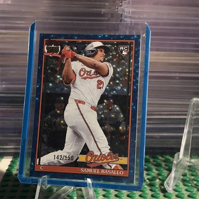 2026 topps series 1 Samuel Basallo 1991 Variation T91-20 Blue Crackle Foil /150 