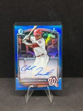 CALEB LOMAVITA Bowman Chrome 2025 Blue Refractor /150 Auto