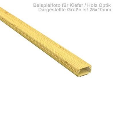 Kabelkanal 40x25 mm Kiefer / Fichte Holzoptik Schraubmontage 1 m Aufputz - Bild 1 von 4