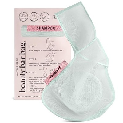 Sustainable Mesh Soap Holder Bag - Ideal for Shampoo & Conditioner Bars - Mint