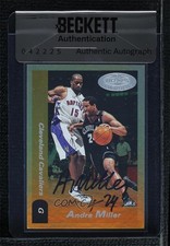 BAS 2000 NBA Hoops Hot Prospects Andre Miller #115 Seal of Authenticity Auto 3c7