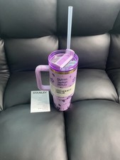 Stanley x Stitch 40oz Quencher H2.0 FlowState Tumbler Purple Disney NEW w/ Box