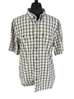 Carhartt Relaxed Fit Men’s XL Plaid S/S Button Up Down 100139 Black Gray White