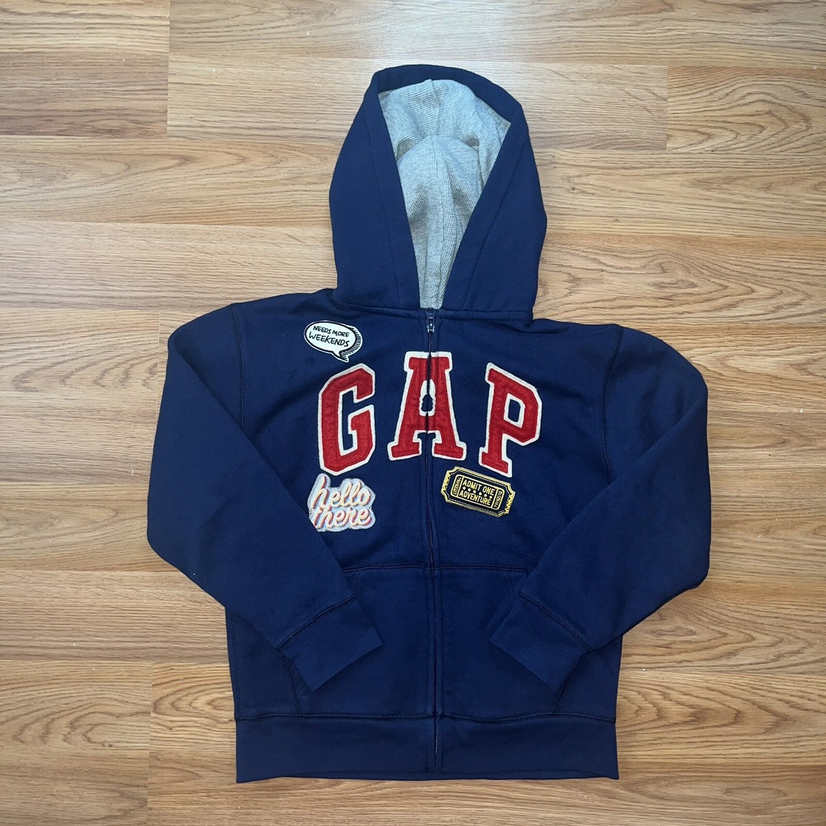 GAP big logo zip hoodie キラキラ kids XL Kids Relaxed Gap Logo Zip Hoodie | Gap Factory
