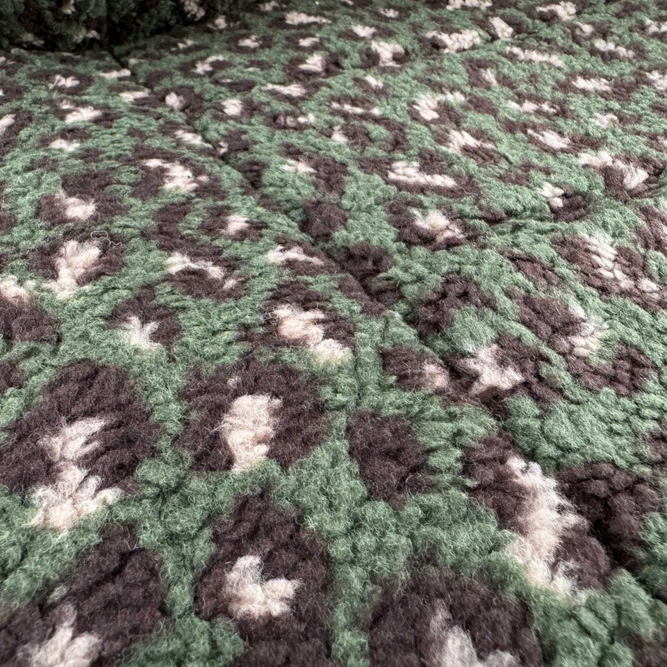 Fundas de asiento de coche de piel de oveja sintética leopardo verde suave para Subaru Loyale Foto 3 de 4