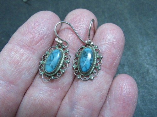 taxco ohrringe blau sterling