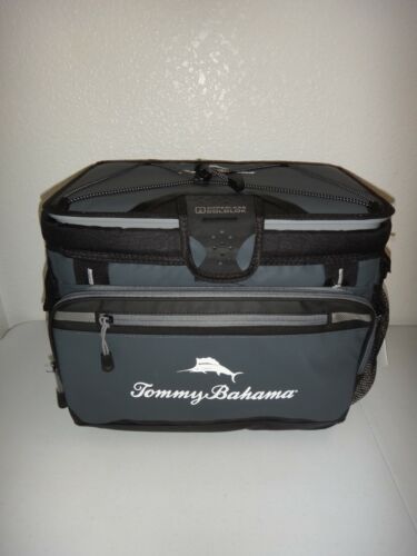 Tommy Bahama Coldlock LG Zipperless Cooler Bag Deep Freeze Insulation Gray Black