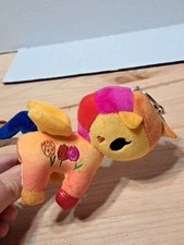 Tokidoki Unicorn Keychain Plush Mini Blind Bag Orange Tulip Flower Power 4" 2023