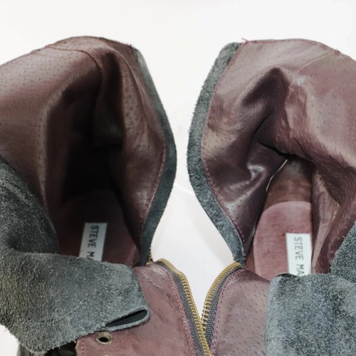 Stivali da combattimento Steve Madden Troopa 2.0 in pelle nera taglia 8 stringati molto belli - Foto 5 di 9