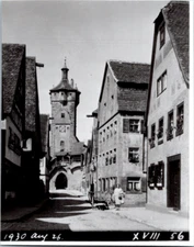 Germany, Rothenburg ob der Tauber, Klingentor, 1930 Vintage Silver Print  
