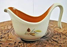 Autumn Harvest Taylor Smith & Taylor Small Gravy Boat, Creamer, Wheat Design