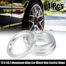 4pcs 72.6mm to 56.1mm Aluminium Alloy Car Hub Centric Rings Wheel Bore Spacer