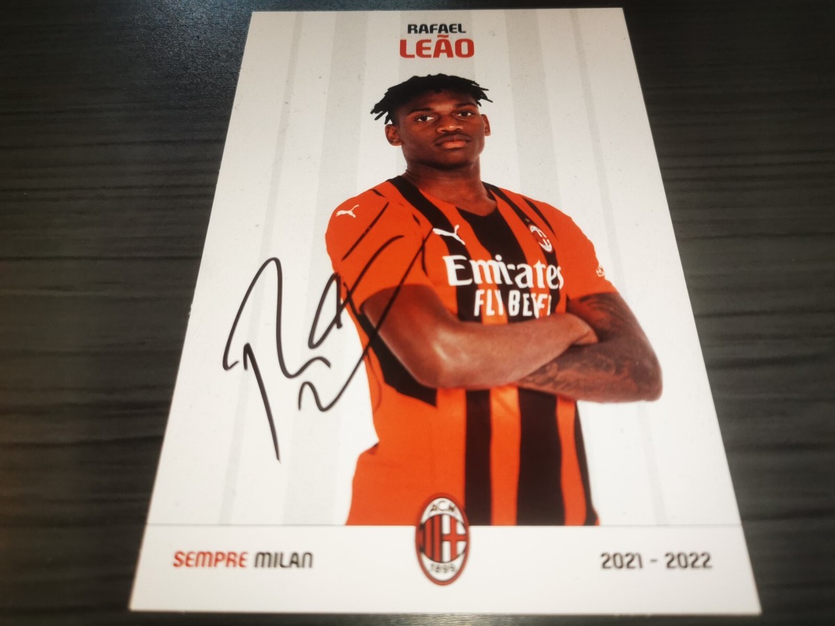 Rafael Leao hand signed Ac Milan autograph card | eBay