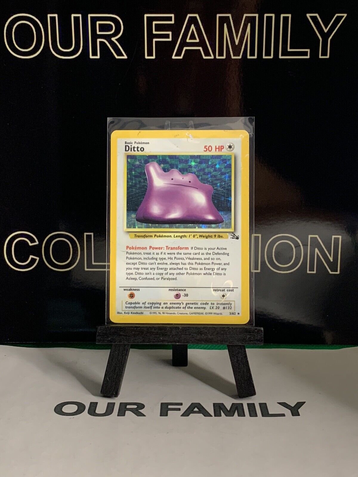 Pokemon Card Ditto 3/62 Rare Holo 50HP