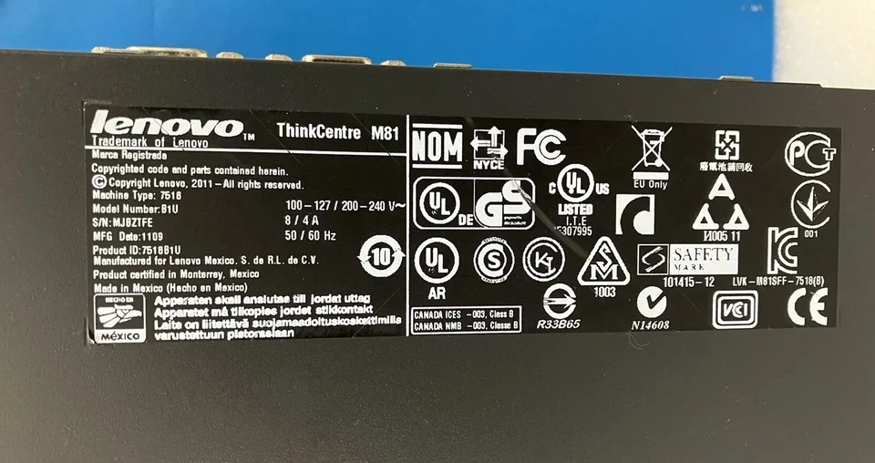 ~ (Nice) Lenovo ThinkCentre M81 SFF PC Core i3-2100 4GB RAM 500GB Windows XP Pro - Image 3 of 4