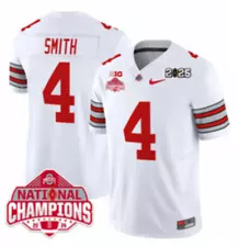 Ohio State Buckeyes #4 Jeremiah Smith Jersey 2025 Playoffs with Champions Patch