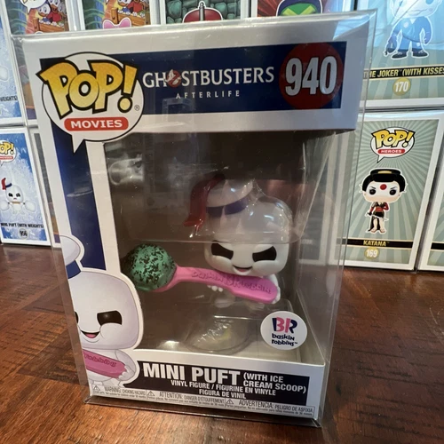Funko Pop! Ghostbusters Afterlife Mini Puft w/ Ice Cream Scoop #940 BR Exclusive