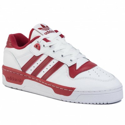 adidas originals rivalry low trainers in white and red
