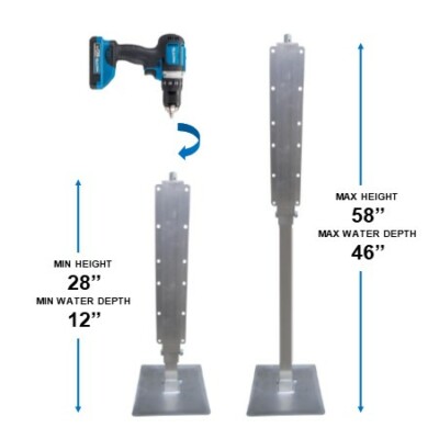 Screw Jack Kit for Docks | Free Shipping | Raise, Lower, Level your Dock Easily