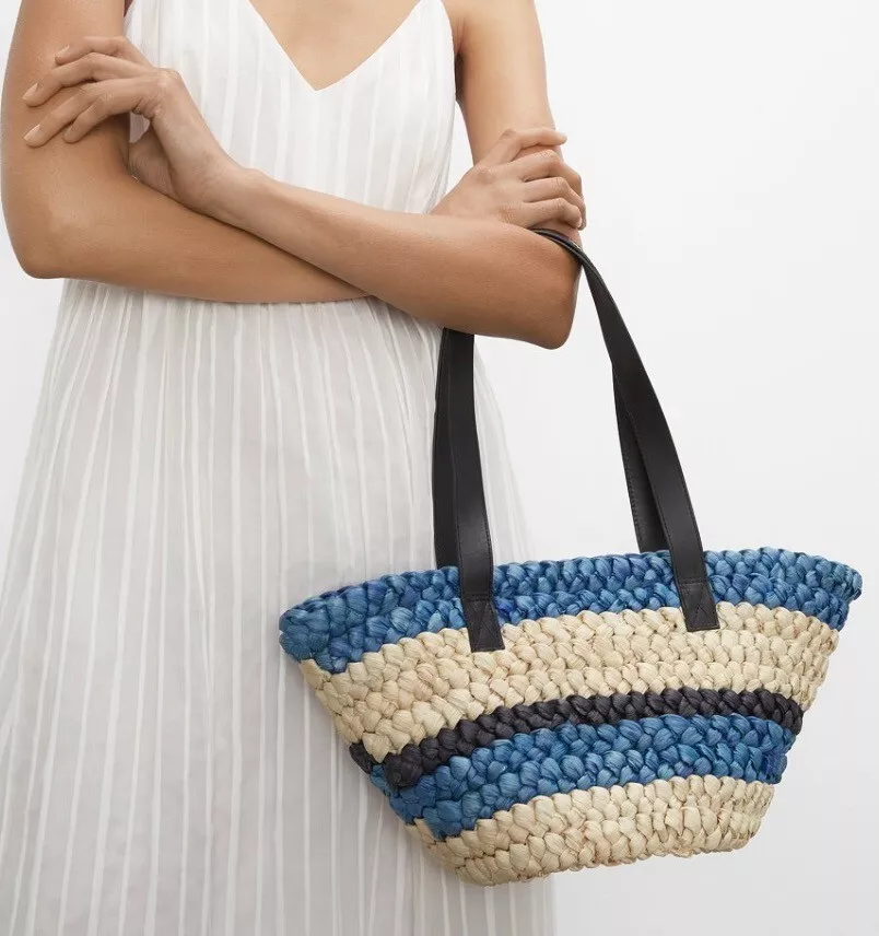 Club monaco woven leather bag new arrivals