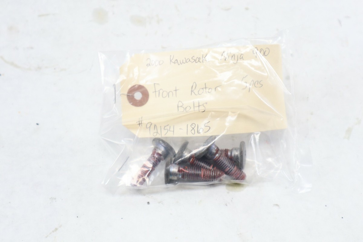 OEM Kawasaki Motorcycle Front Rotor Bolts 2000 ZX9 Ninja 92154