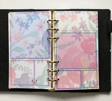 Personal Filofax Paper Set in a Flower Bullet Box Style Design - 20 Pages