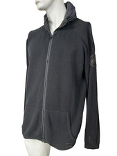 G-STAR RAW Migno Vest Knit LS Black Cotton Zip Hooded Sweater sz XL