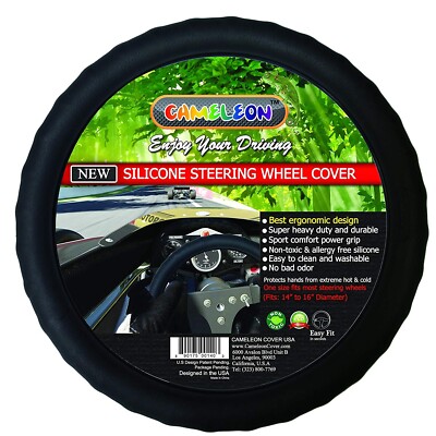 Cameleon Cover Silicone steering wheel cover Maximum Grip For Car,SUV 14'' To 16''