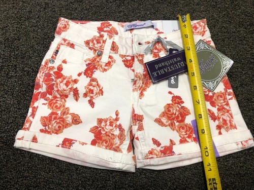 Vigoss Jeans Girls Rose Print Mid Shorts - Picture 4 of 5