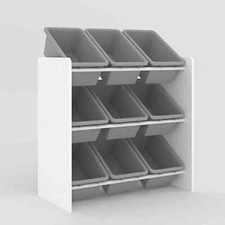 Kids Storage Wooden Unit Children's Bookshelf Toy Shelves Organiser