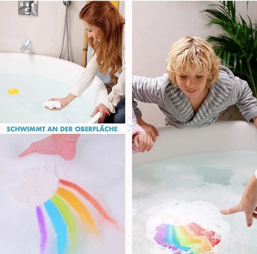 CRAZE INKEE | Foamy Rainbow Regenbogen Badebombe Kinder Schaumbad WOLKE EINHORN - Bild 3 von 9