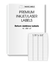 32000 Labels - 400 sheets 80 UP 1 3/4"x 1/2" Blank White Return Address Labels